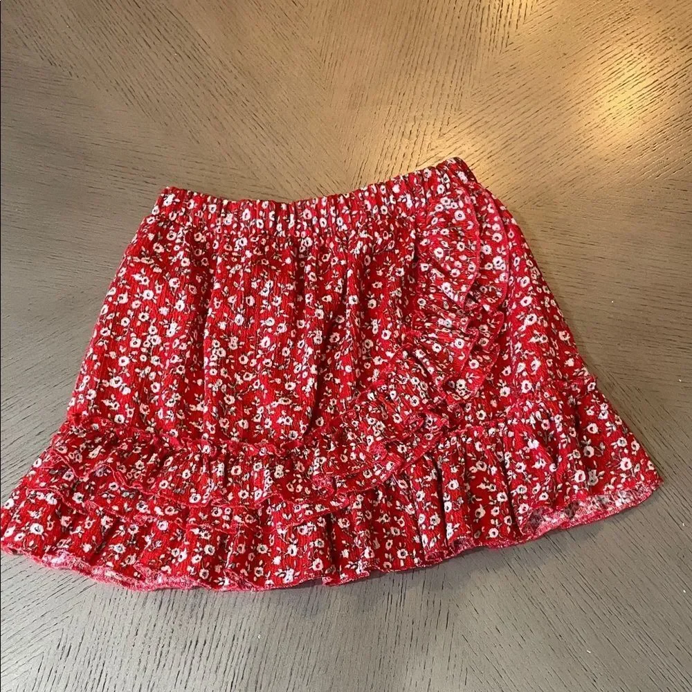 Next Floral Red Skirt size 7 yrs